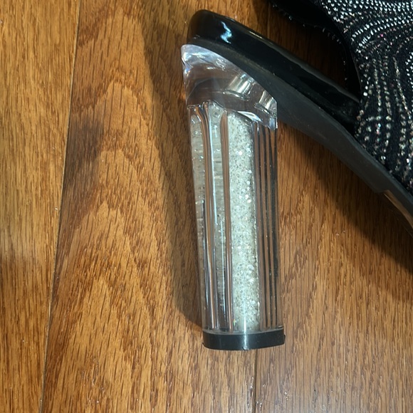 CAPE ROBBIN CONNIE WOMEN BLACK HEELED OVER KNEE SANDALS BOOTS IN SIZE 10 m - Picture 11 of 13